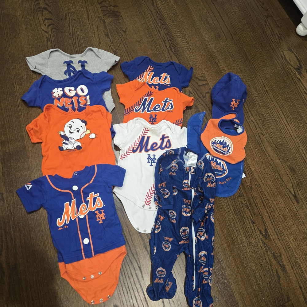 METS Kids One Piece Set - Blue and Orange mets Theme